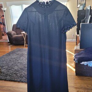 💙 2/$20 Bleeker Street Black Shift Dress With Scalloped Accents